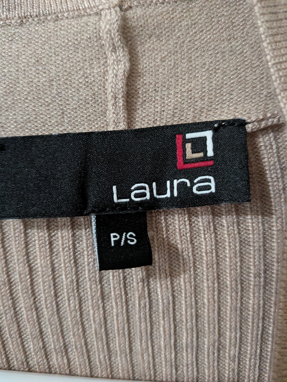 Laura Beige Open-Front Ruffle Cardigan - Picture 2 of 7